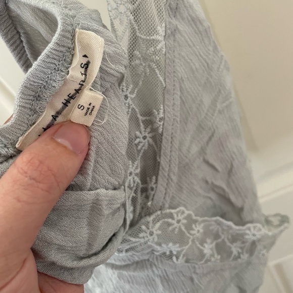 La hearts lace trim crop top - Picture 4 of 6